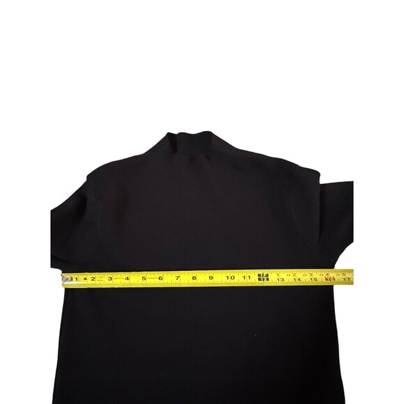 MNG Mango Black Mock‎ Neck Tight Knit Tunic Dress Size M - Picture 6 of 6